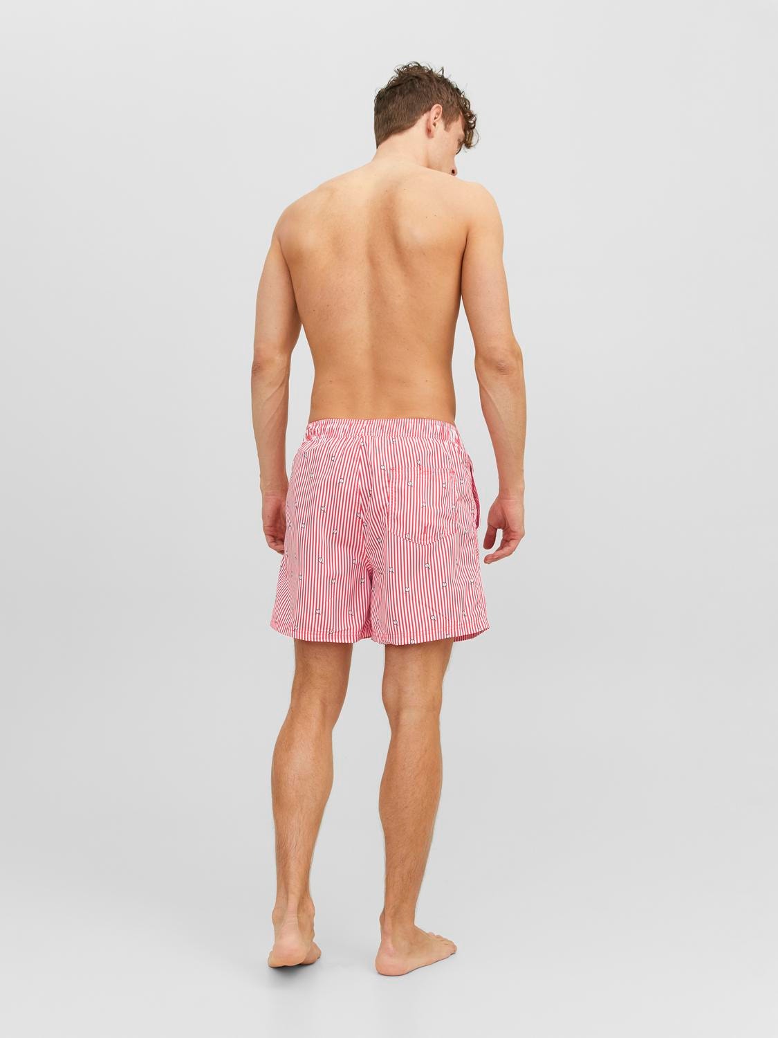 Jack & Jones Regular Fit Swim short -Hot Coral  - 12227350