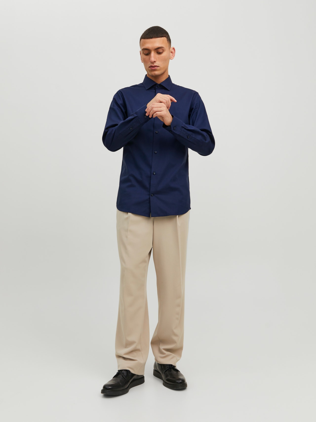 Jack & Jones Slim Fit Skjorte -Perfect Navy - 12227385