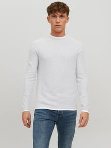 Jack & Jones Bez vzoru Svetr s okrouhlým výstřihem -Light Grey Melange - 12227443