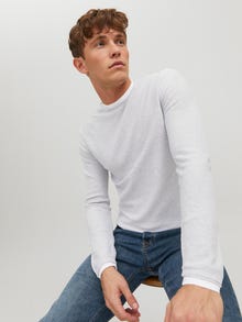 Jack & Jones Bez vzoru Svetr s okrouhlým výstřihem -Light Grey Melange - 12227443