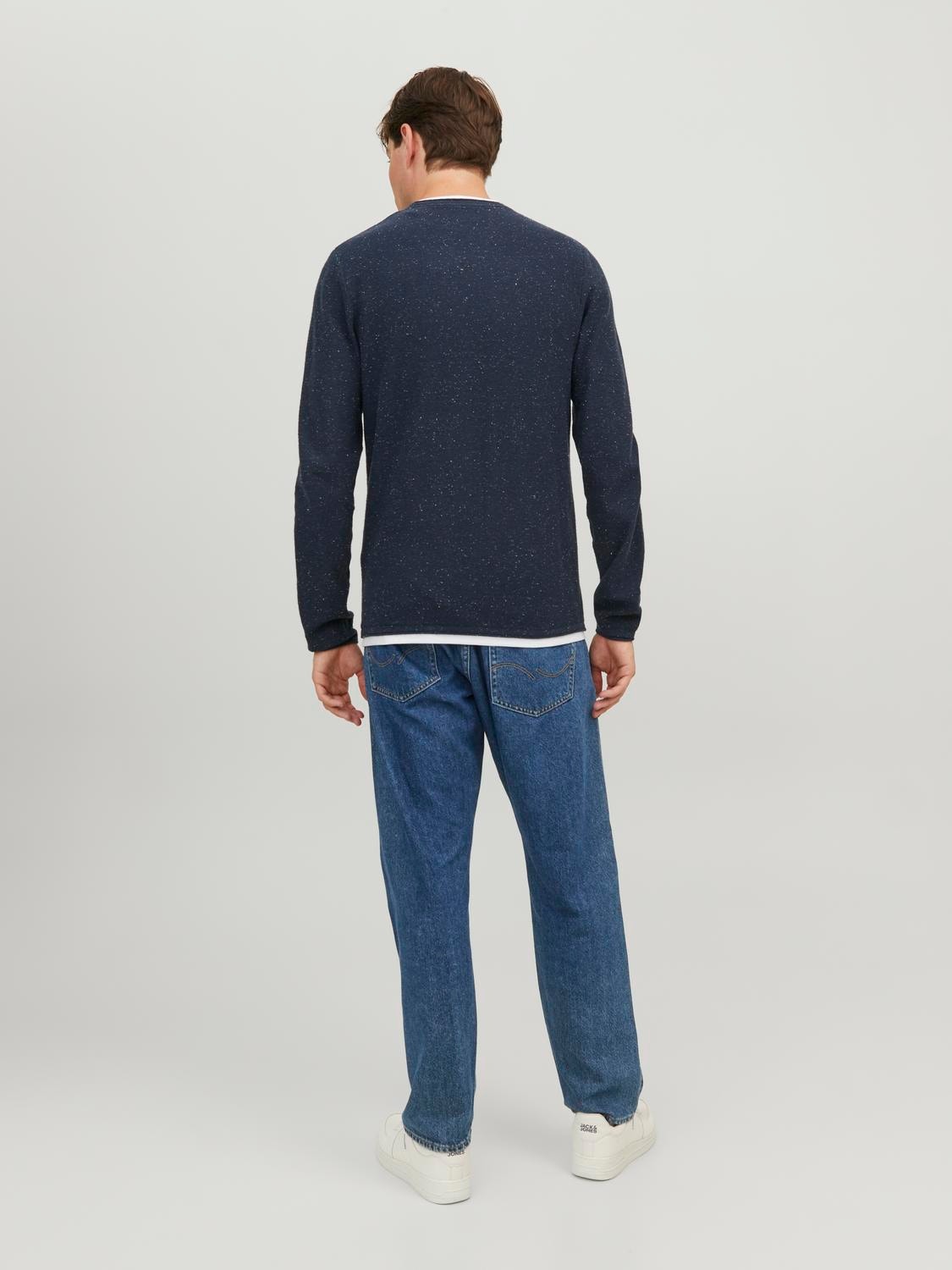 Jack & Jones Plain Crew Neck Jumper -Total Eclipse - 12227443