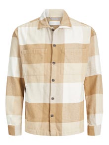 Jack & Jones Regular Fit Geruit overhemd -White Pepper - 12227660