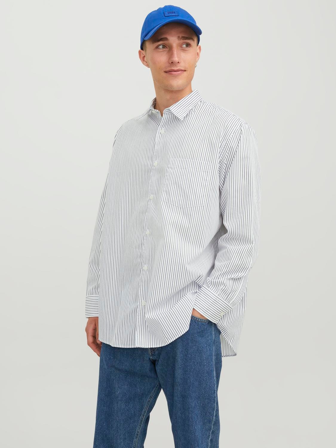 Jack & Jones Extra Oversized fit Volnočasová košile -White - 12227661
