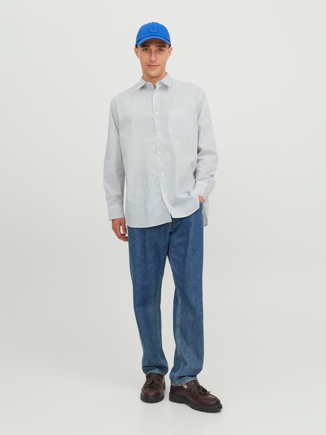 Jack & Jones Extra Oversized fit Neformalus marškiniai -White - 12227661