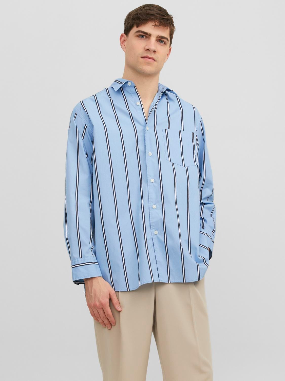 Jack & Jones Extra Oversized fit Neformalus marškiniai -Dusk Blue - 12227661
