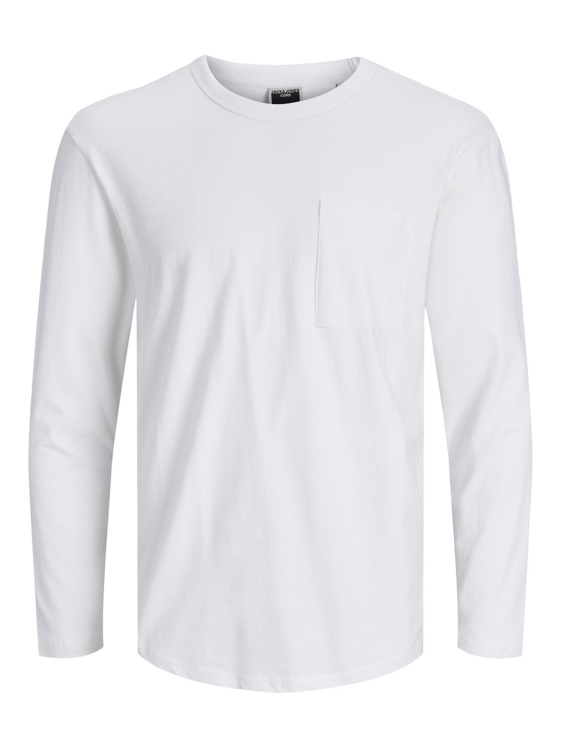 Jack & Jones Einfarbig Rundhals T-shirt -White - 12227674