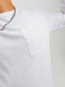 Jack & Jones Einfarbig Rundhals T-shirt -White - 12227674
