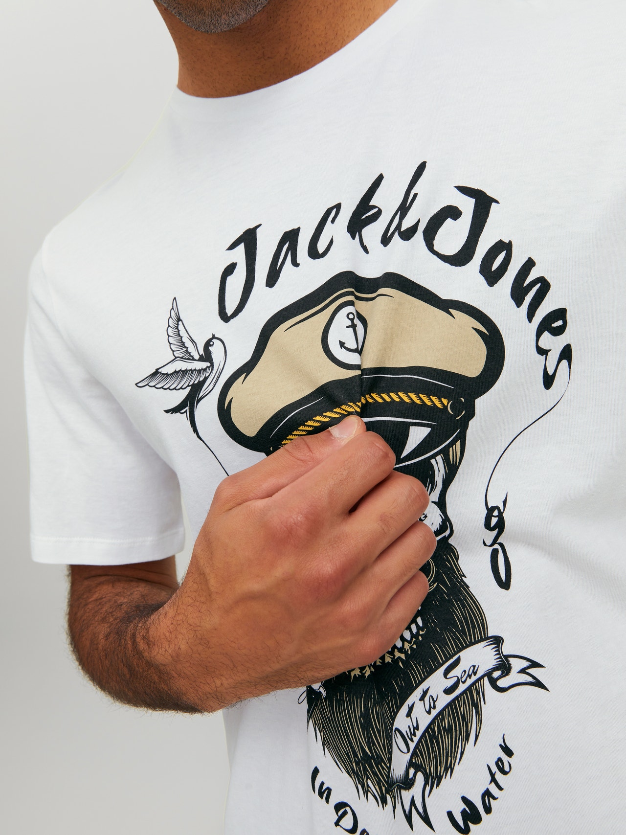 Jack & Jones T-shirt Imprimé Col rond -Bright White - 12227779