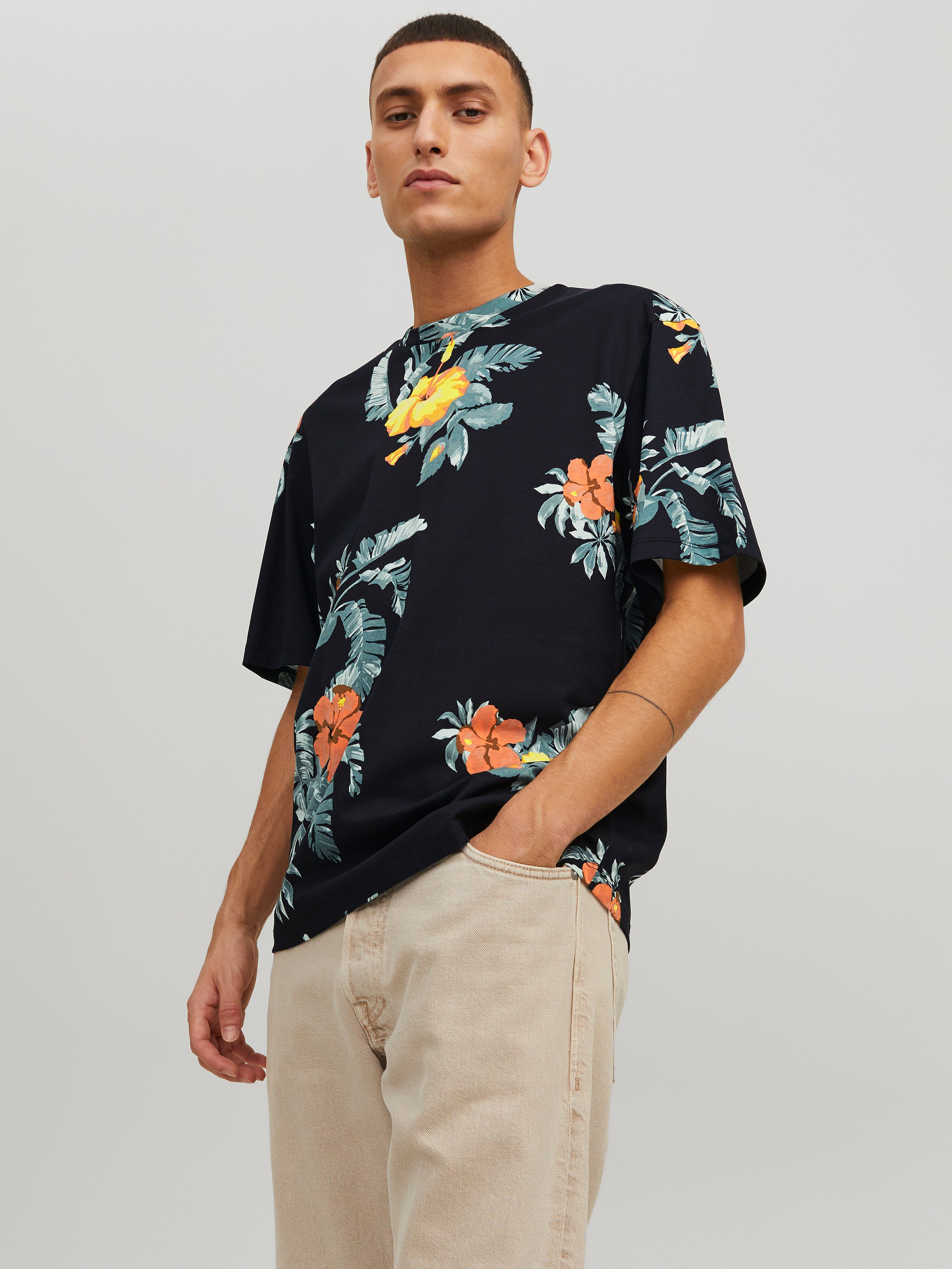 jack and jones floral t shirt