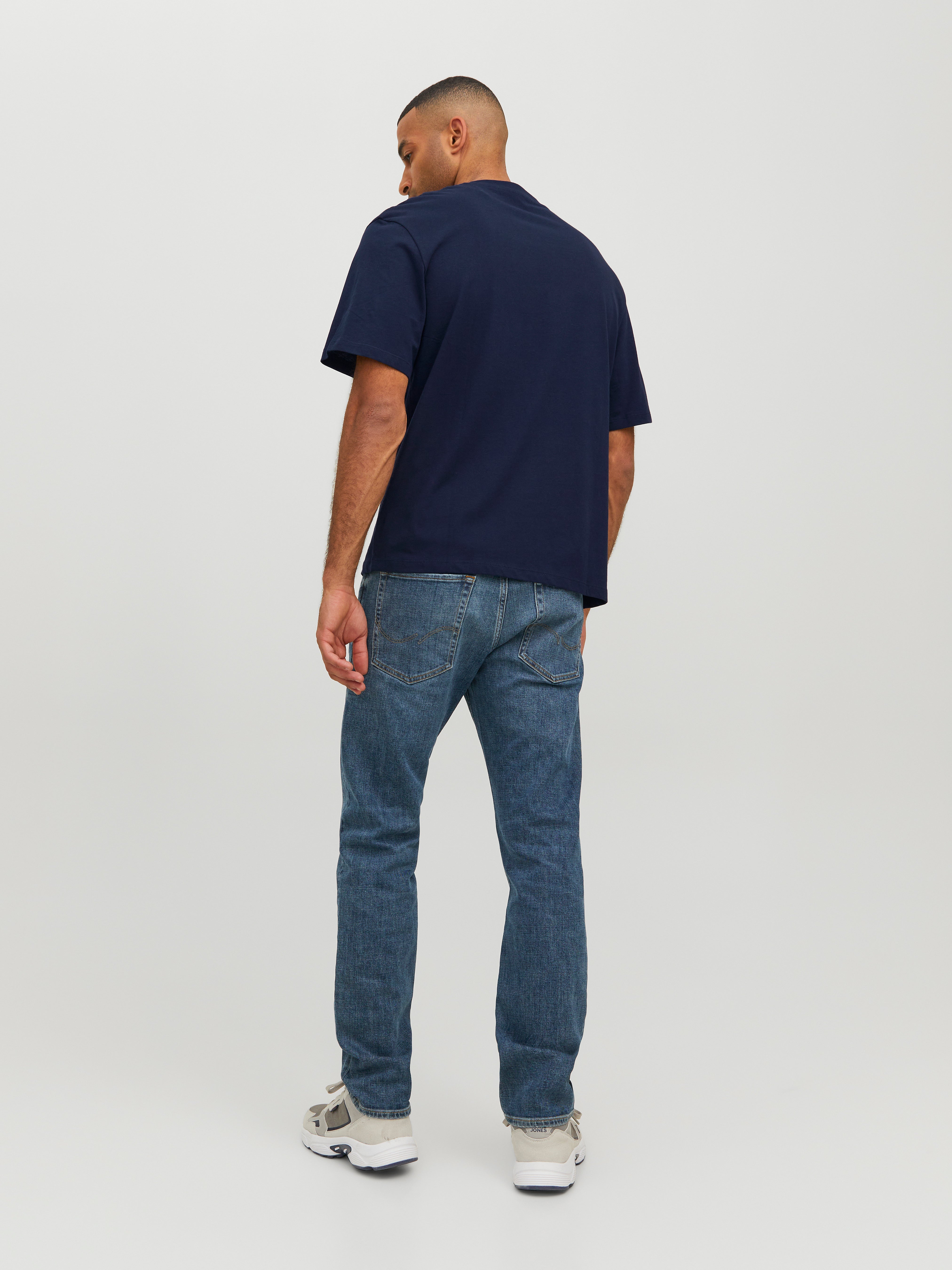 Photo printed O-Neck T-shirt | Dark Blue | Jack & Jones®