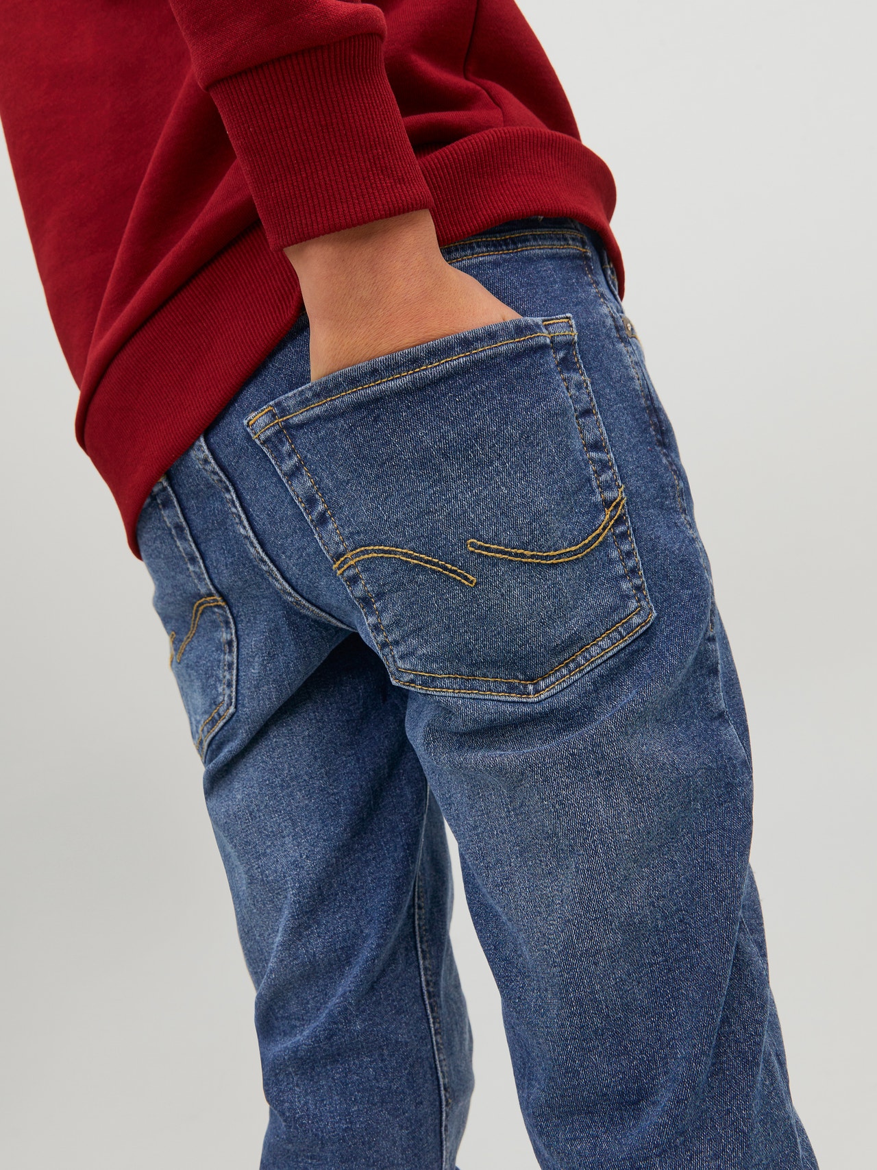 Jack & Jones JJIGLENN JJORIGINAL MF 806 Slim fit jeans For boys -Blue Denim - 12227857