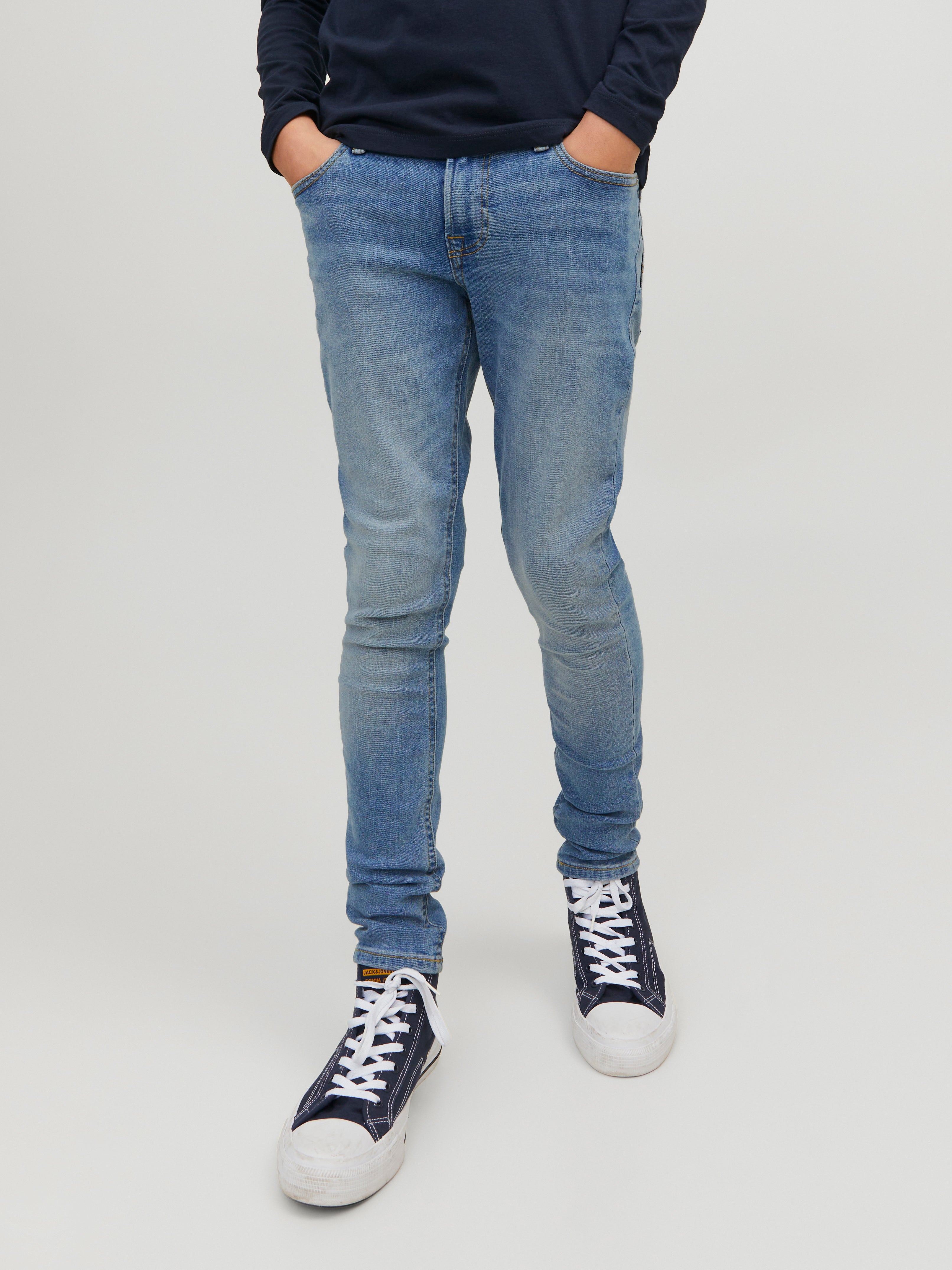X RAY Skinny Ripped Jeans for Boys – Distressed Slim Fit Denim Pants, Black  - No Rips, Size 8 - Walmart.com