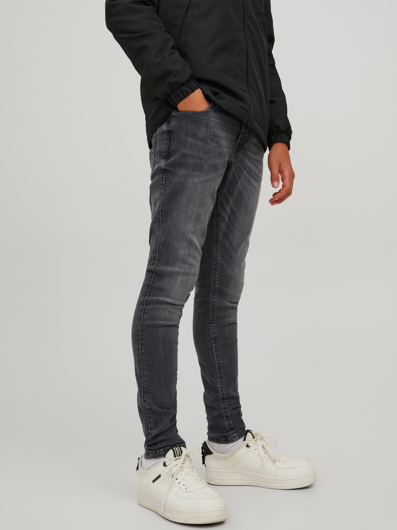 Jack & Jones JJILIAM JJORIGINAL AGI 109 Skinny fit jeans For boys -Grey Denim - 12227862