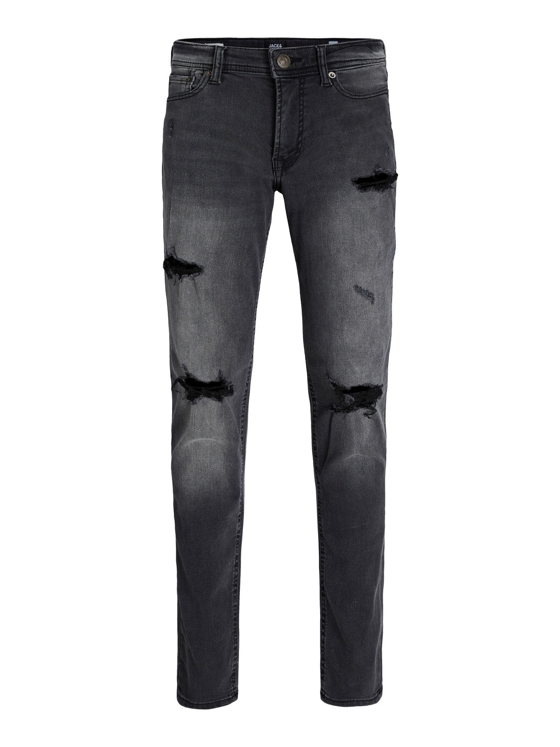 Jack & Jones JJIGLENN JJORIGINAL RA 898 BLACK Slim fit jeans Til drenge -Black Denim - 12227877