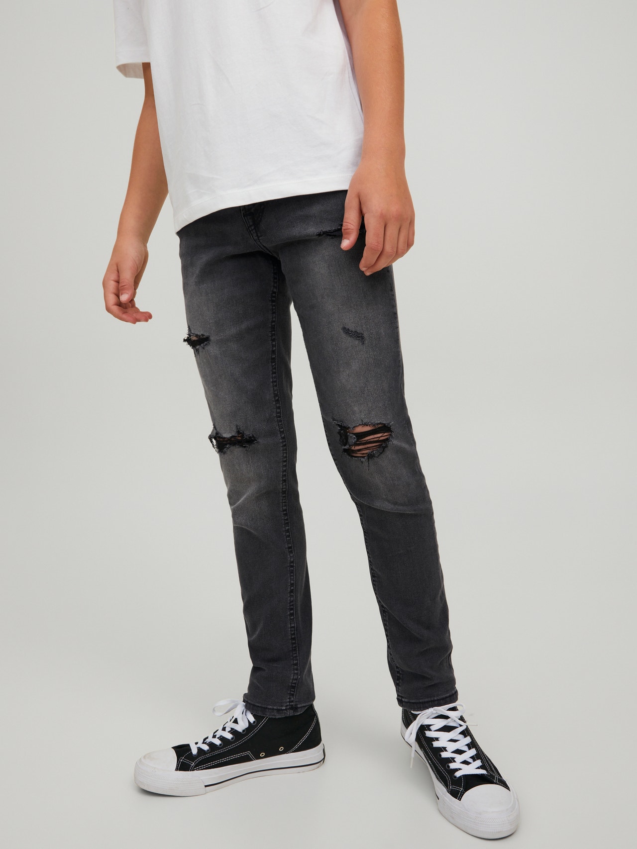 Jack & Jones JJIGLENN JJORIGINAL RA 898 BLACK Slim fit jeans Voor jongens -Black Denim - 12227877
