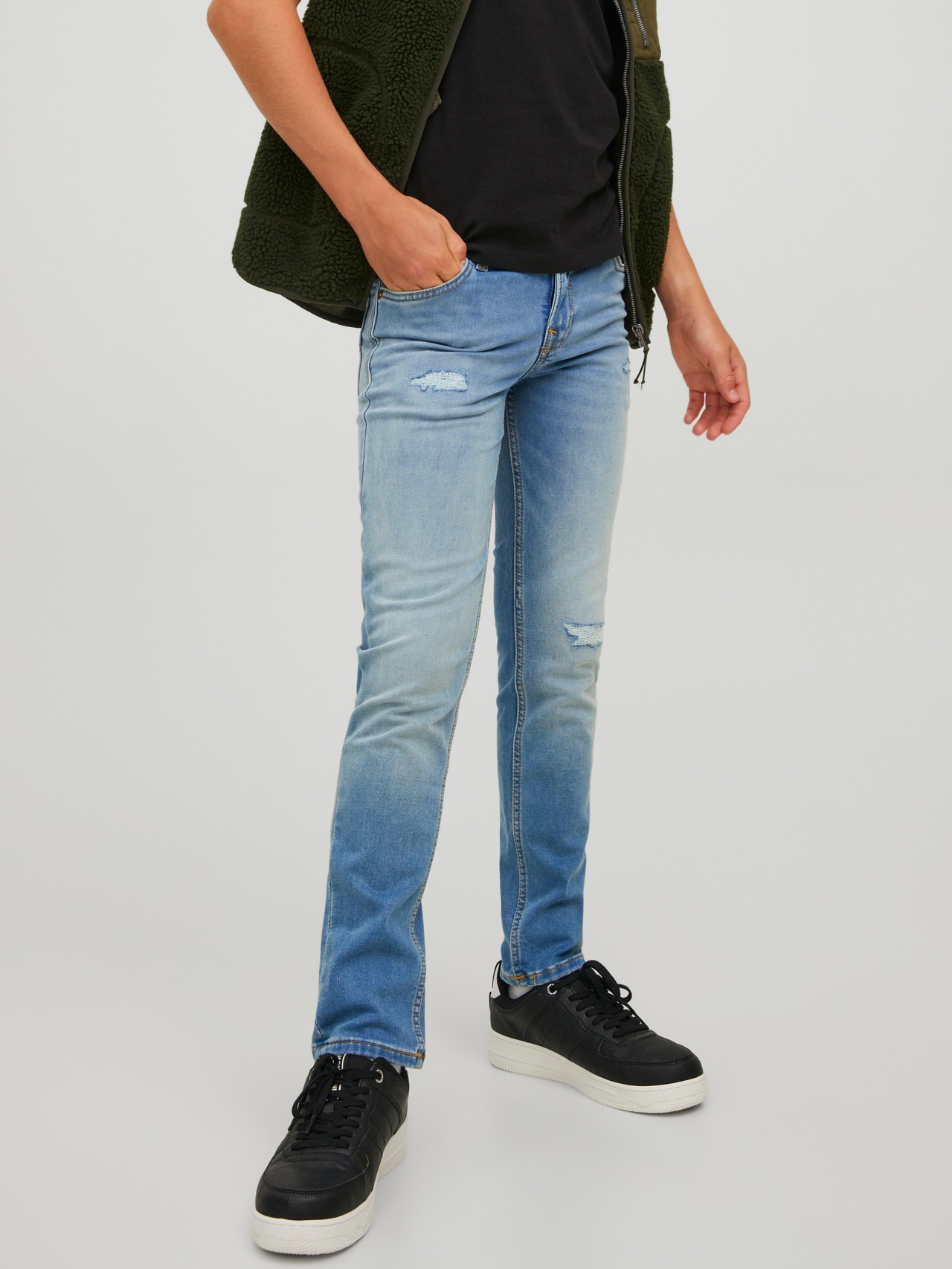 Jack & Jones JJIGLENN JJICON GE 635 I.K Slim fit farmer Ifjúsági -Blue Denim - 12227882