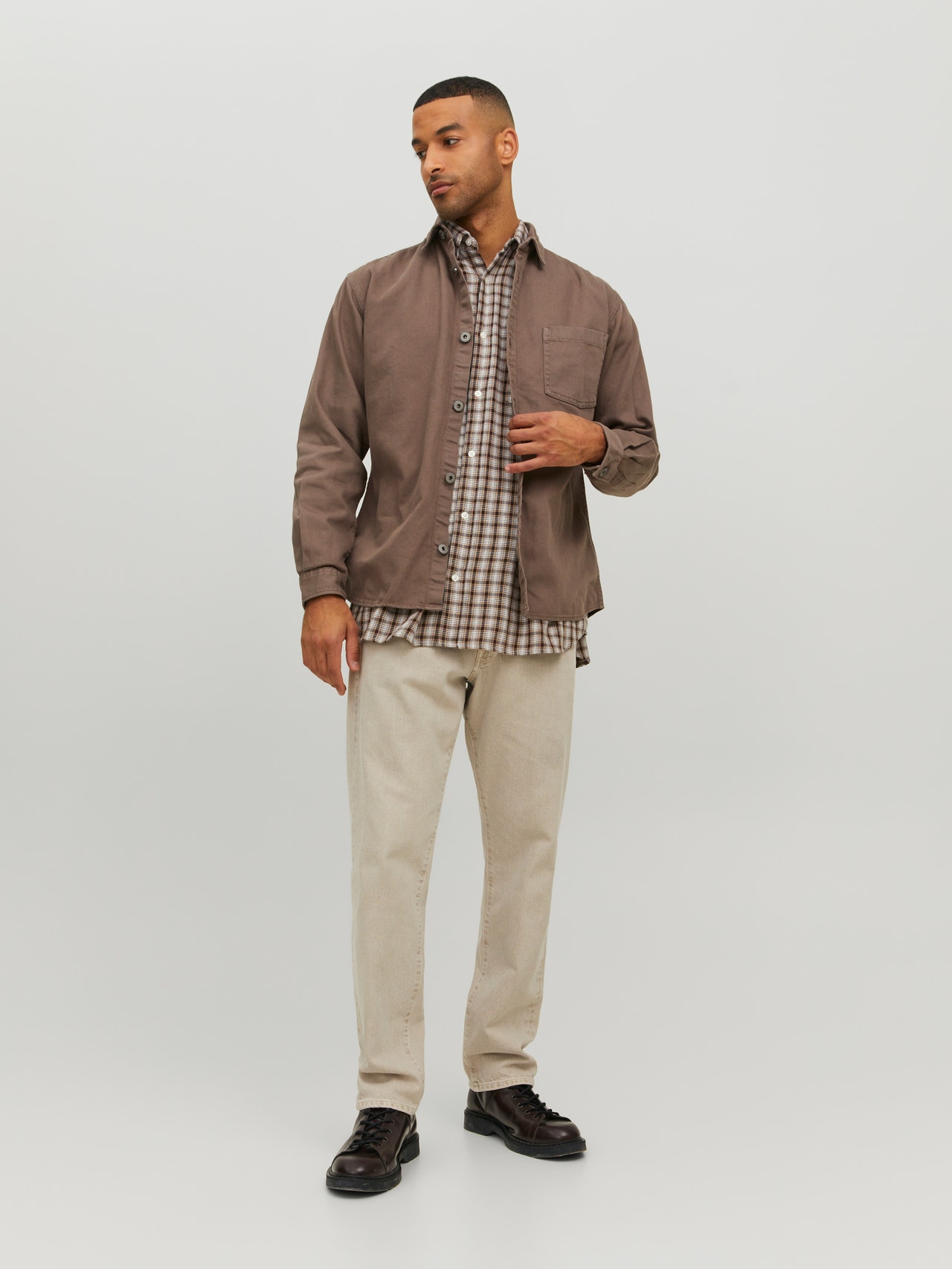 Jack & Jones Regular Fit Vabaaja särk -Moonbeam - 12227918