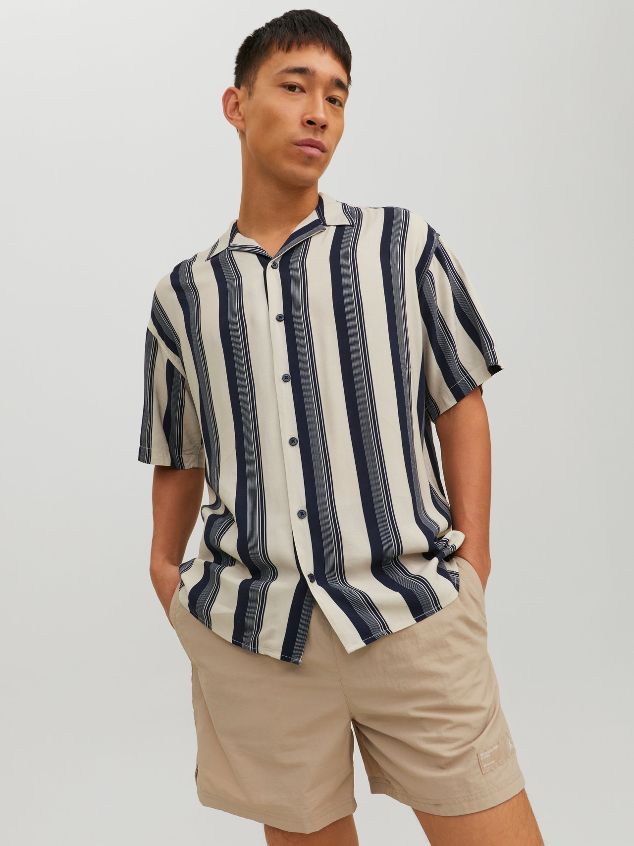 Jack & Jones Relaxed Fit Hawaii-Hemd -Moonbeam - 12227973