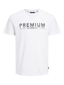 Jack & Jones Logo Crew neck T-shirt -White - 12227989