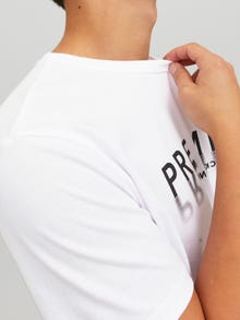 Jack & Jones Logo Kruhový výstřih Tričko -White - 12227989