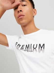 Jack & Jones Logo Crew neck T-shirt -White - 12227989