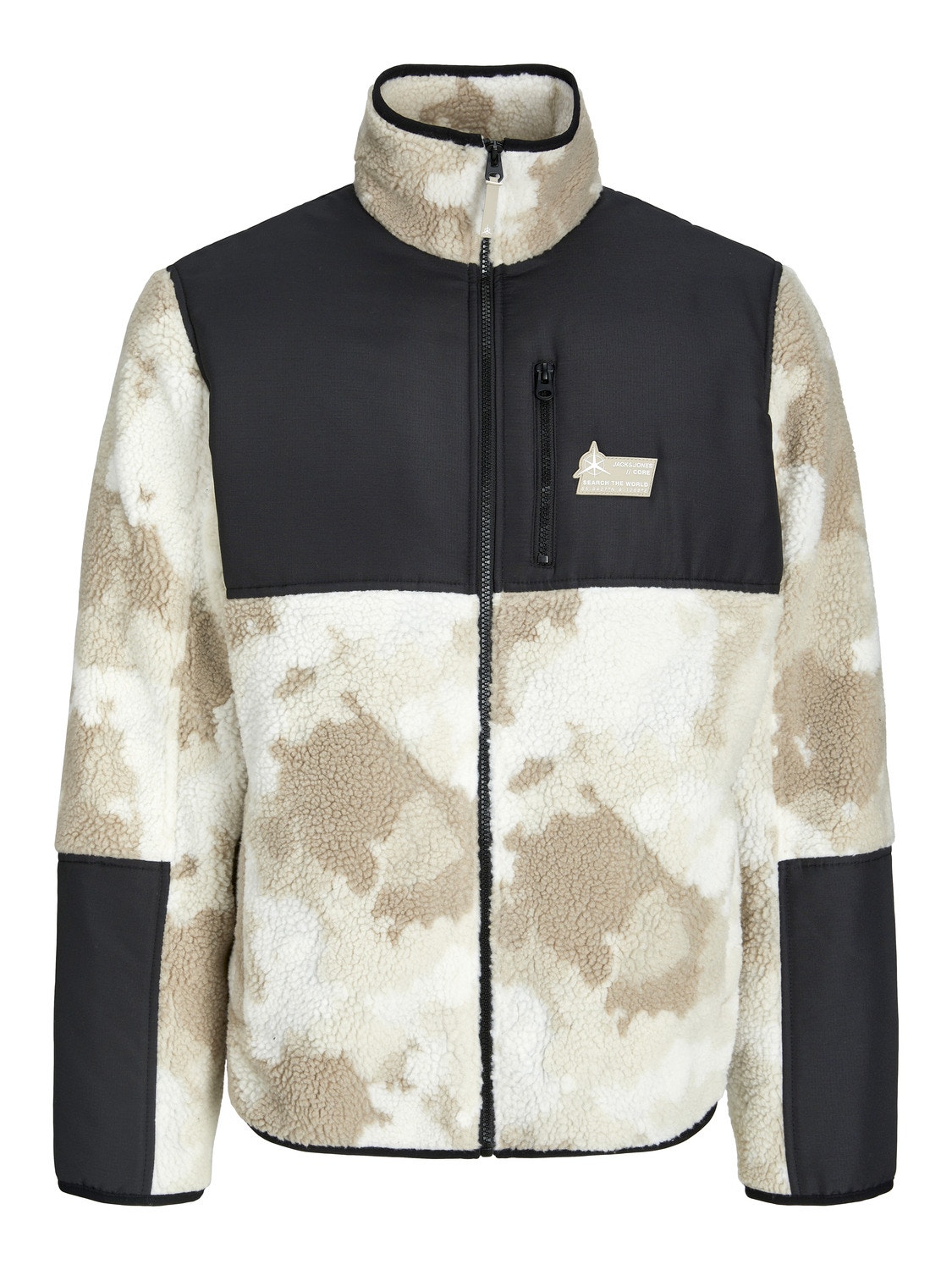 Jack and Jones Originals teddy puffer jacket in oatmeal Jack and Jones Originals teddy puffer jacket in oatmeal