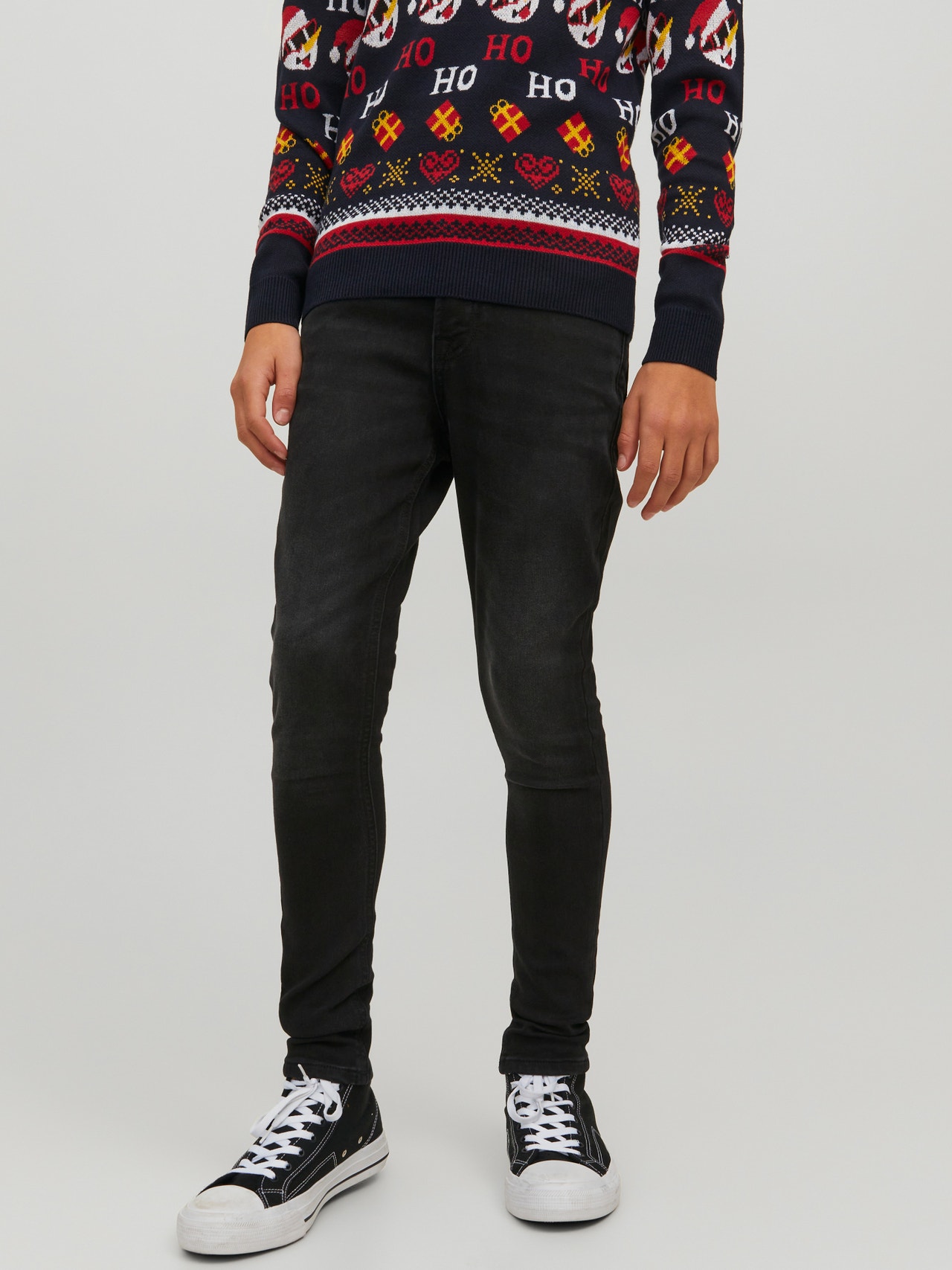 Jack & Jones JJILIAM JJORIGINAL MF 803 I.K Jean Skinny fit Para meninos -Black Denim - 12228064