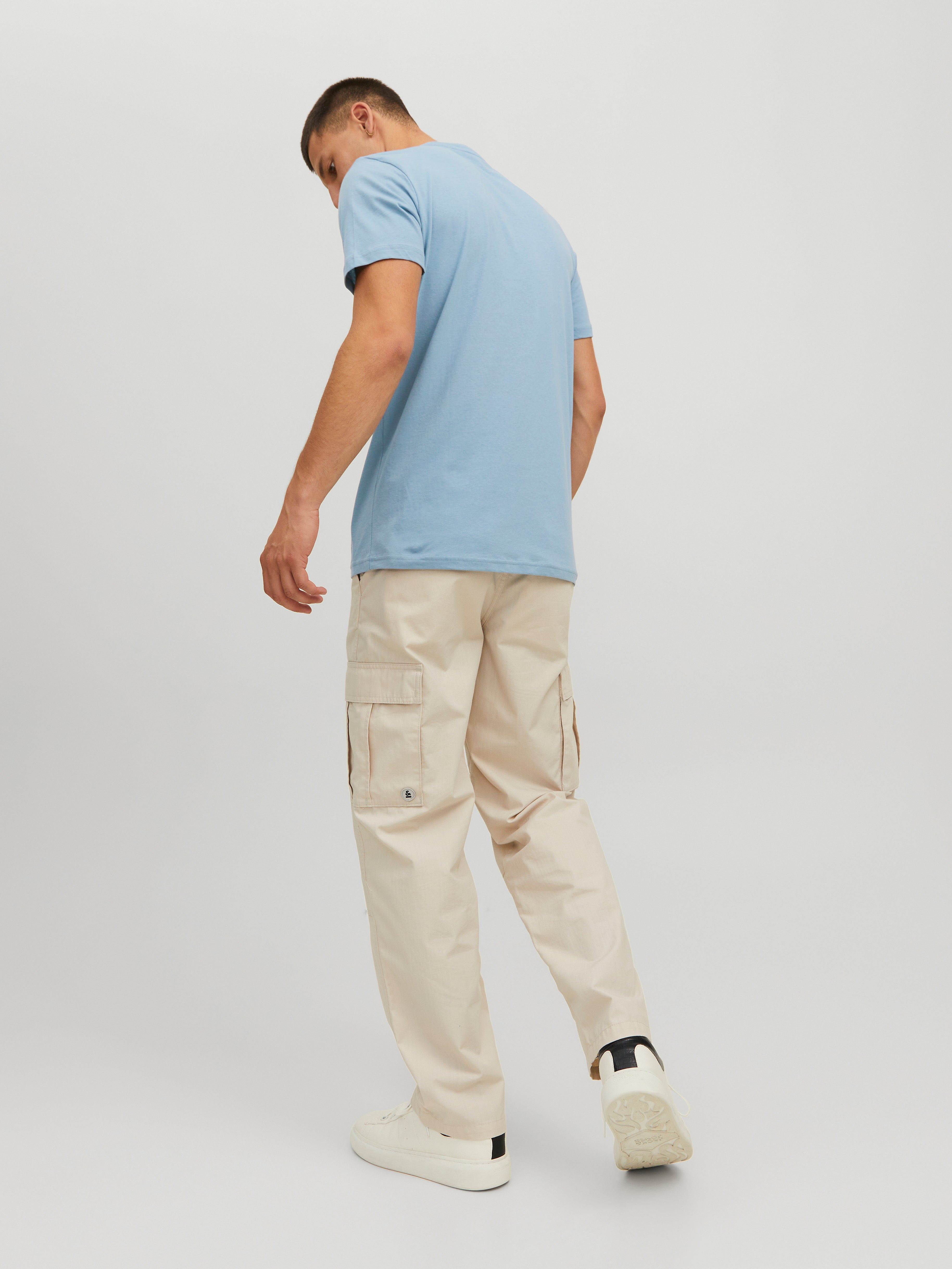 turquoise shirt khaki pants