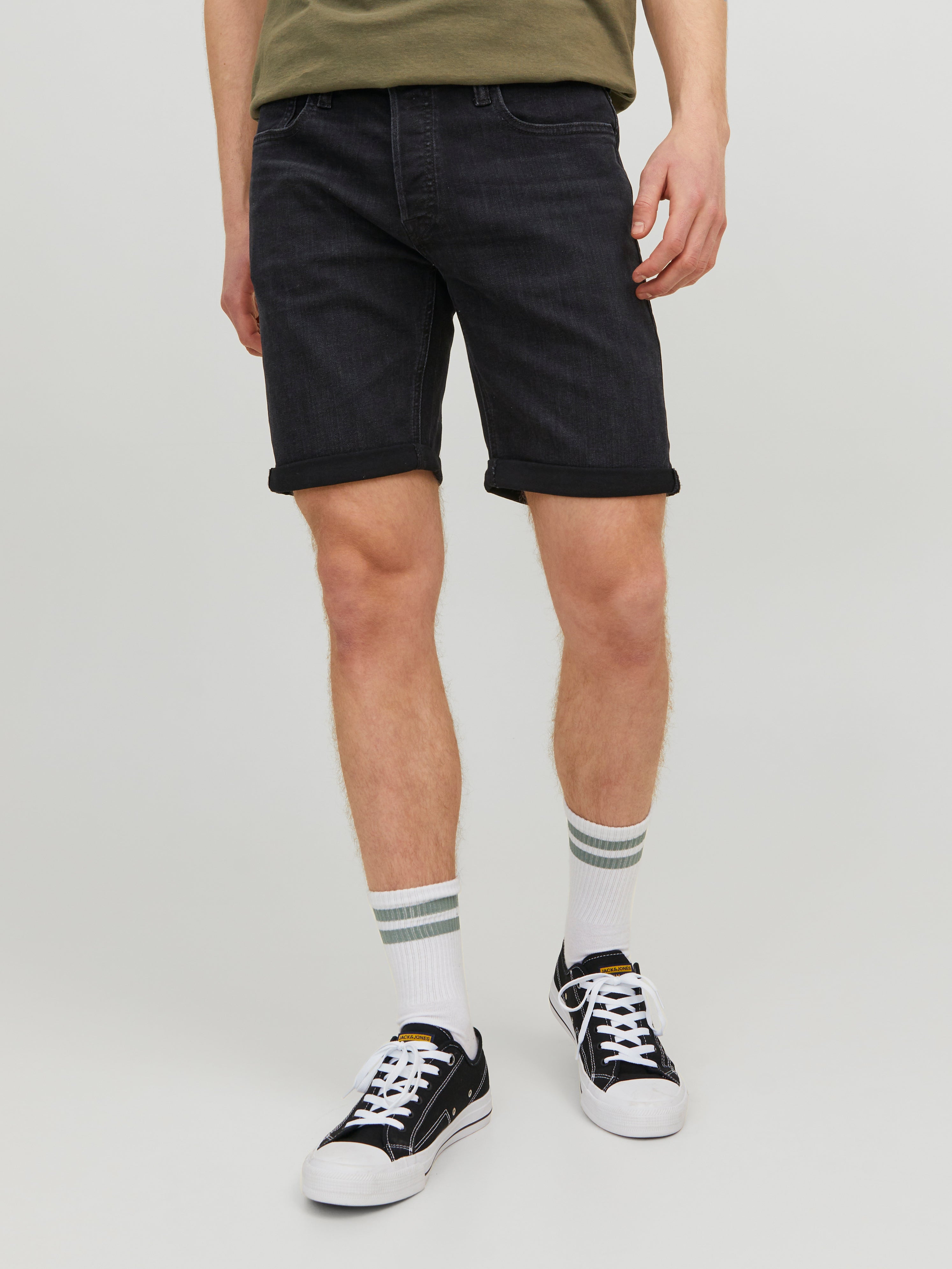 Jack & Jones Herren Jeans-Shorts - JjiRick Bermuda Kurze Hose Blau