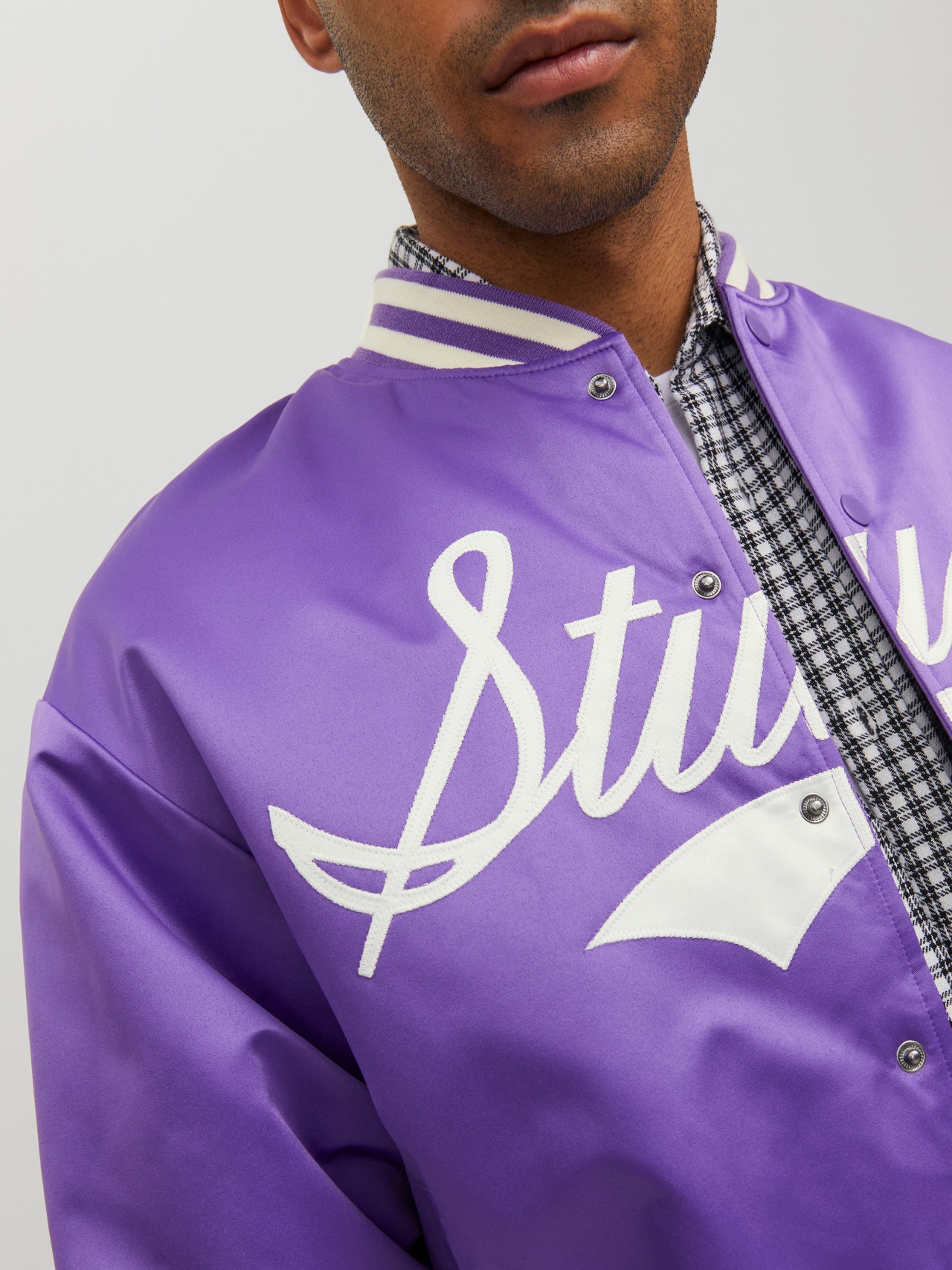 baseball jacket purple
