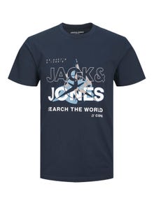 Jack & Jones Logo Kruhový výstřih Tričko -Navy Blazer - 12228391