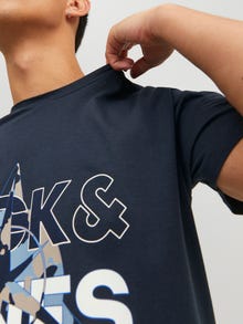 Jack & Jones Logo Crew neck T-shirt -Navy Blazer - 12228391