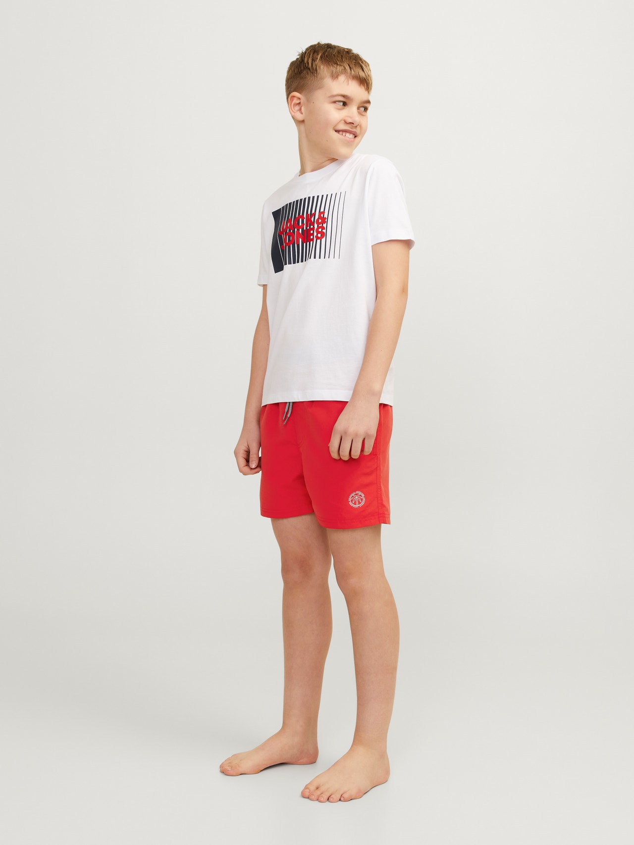 Jack & Jones Regular Fit Σορτς μαγιό Για αγόρια -True Red - 12228535