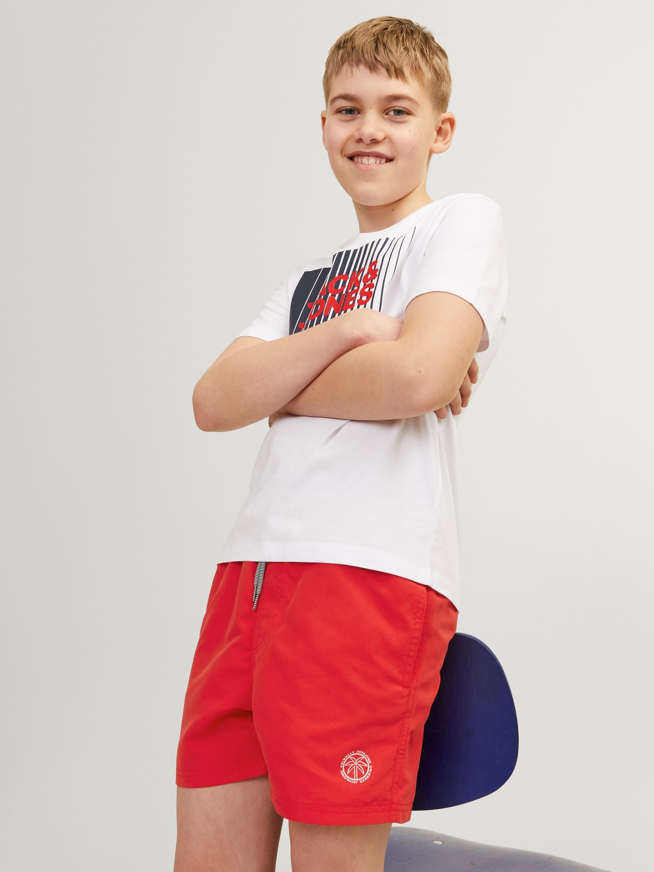 Jack & Jones Regular Fit Plaukimo šortai For boys -True Red - 12228535