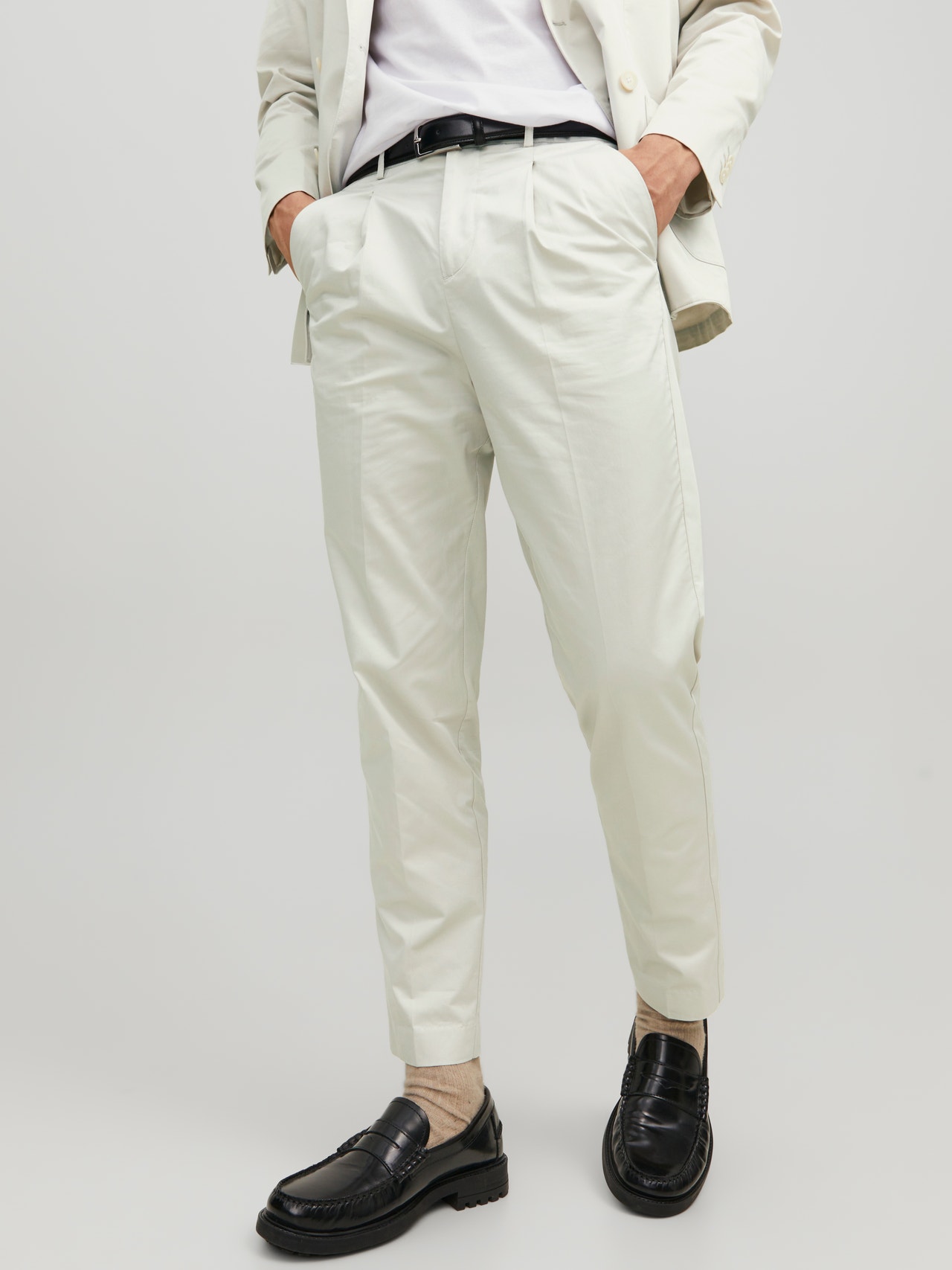 Jack & Jones JPRHANK Relaxed Fit Tailored bukser -Tofu - 12228621