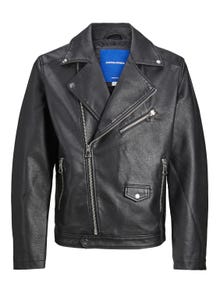 Jack & Jones Leather look biker jacket -Black - 12228699