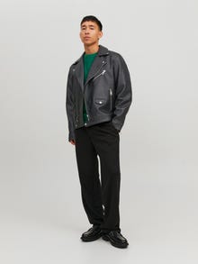 Jack & Jones Bunda z umělé kůže -Black - 12228699