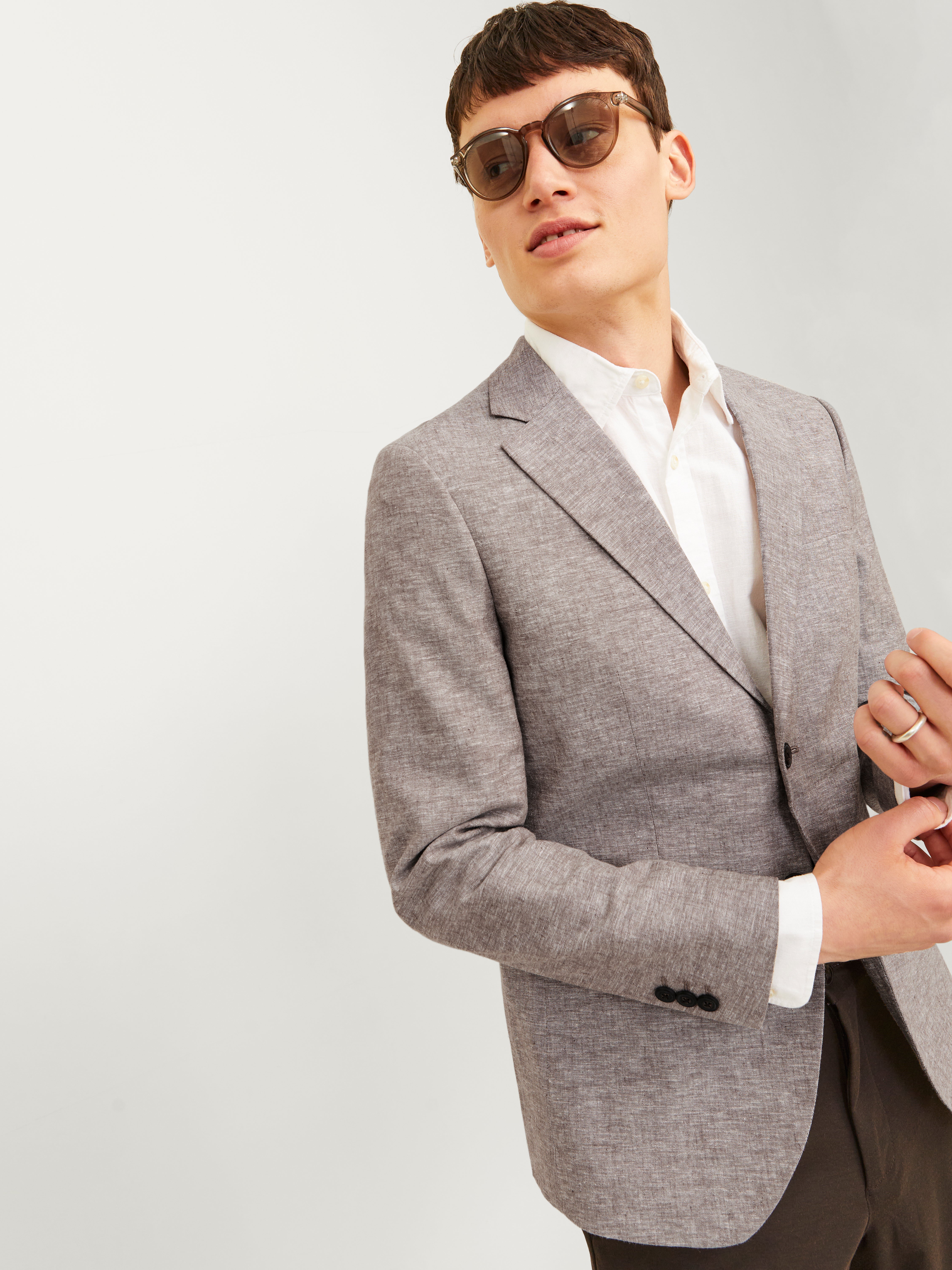 Jack & Jones JPRRIVIERA Blazer Slim Fit -Coffee Quartz - 12228721