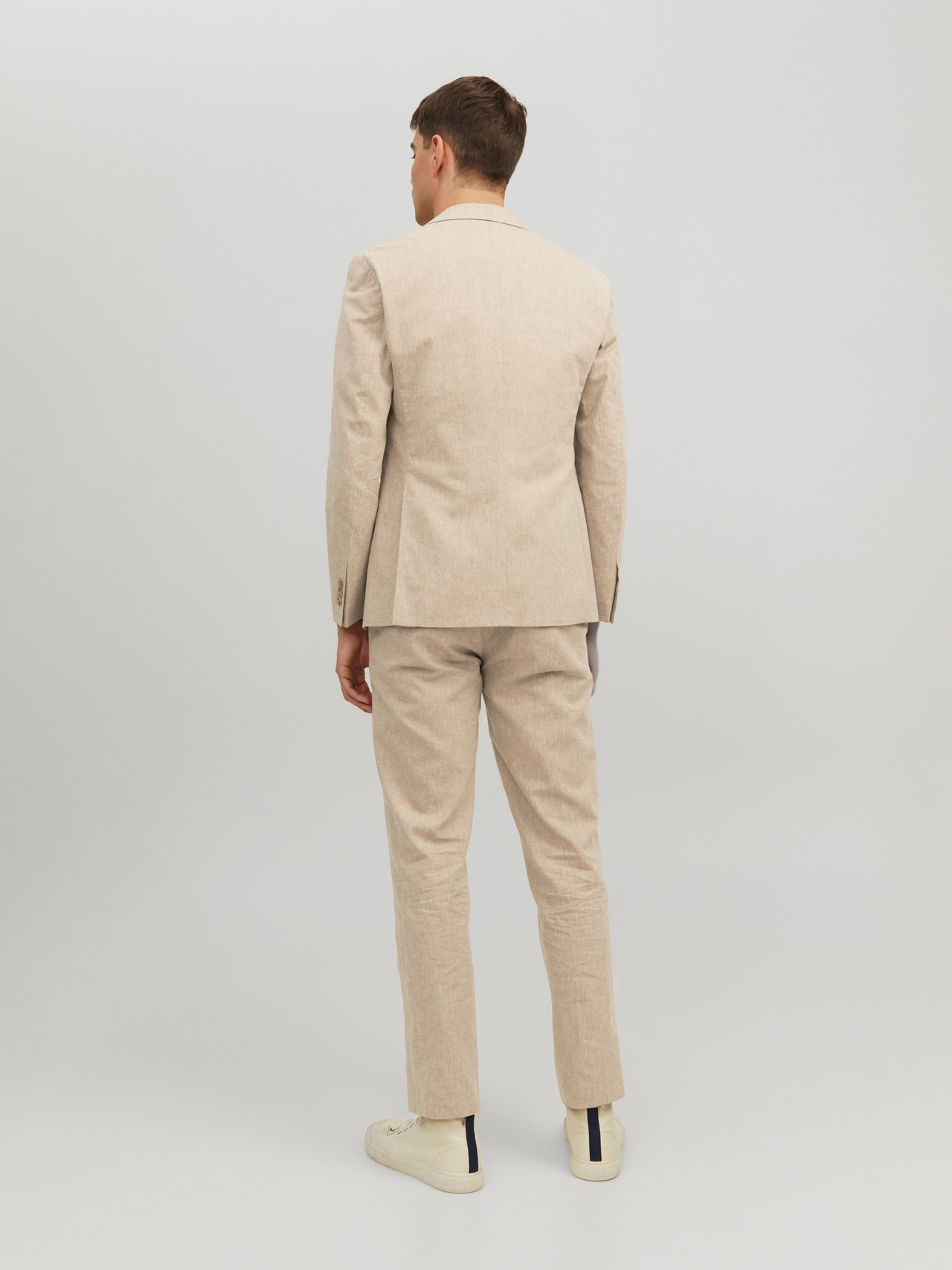 Buy Shotarr Slim Fit Beige Formal Pant for Men - Polyester Viscose