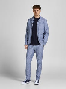 Jack & Jones JPRRIVIERA Slim Fit Tailored Trousers -Chambray Blue - 12228724