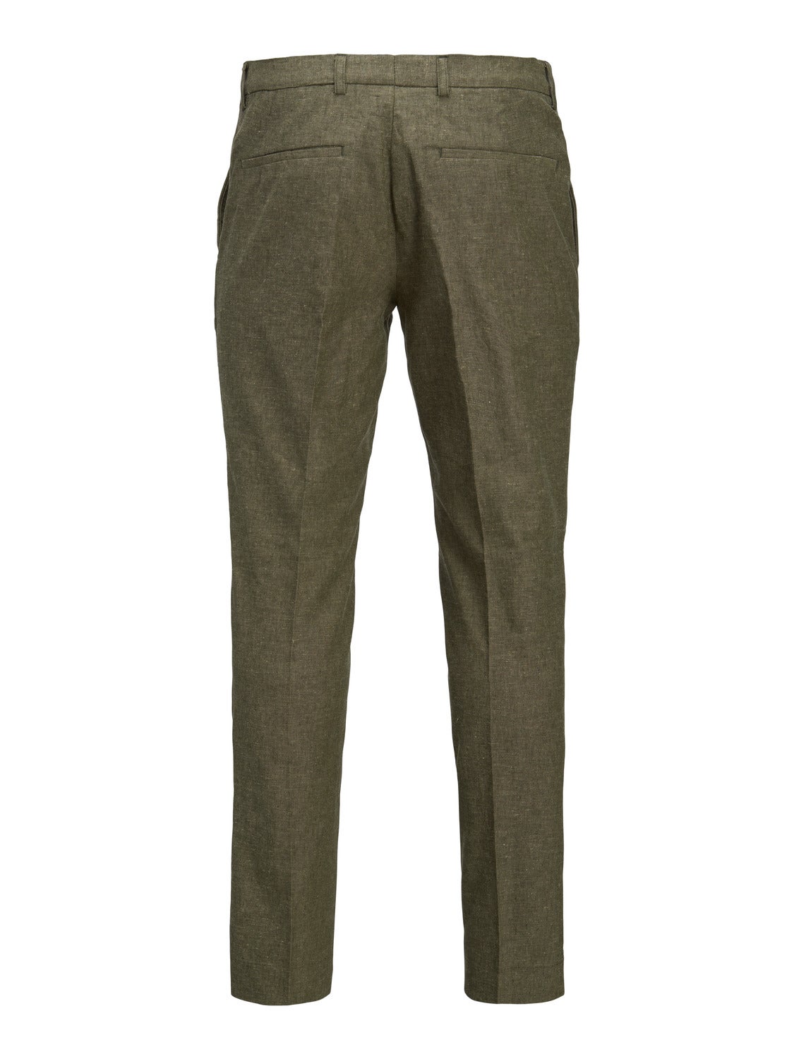 Pantaloni Eleganti Uomo JACK & JONES Slim Fit - Tessuto Lino E Cotone, Vita Media, Colore Navy