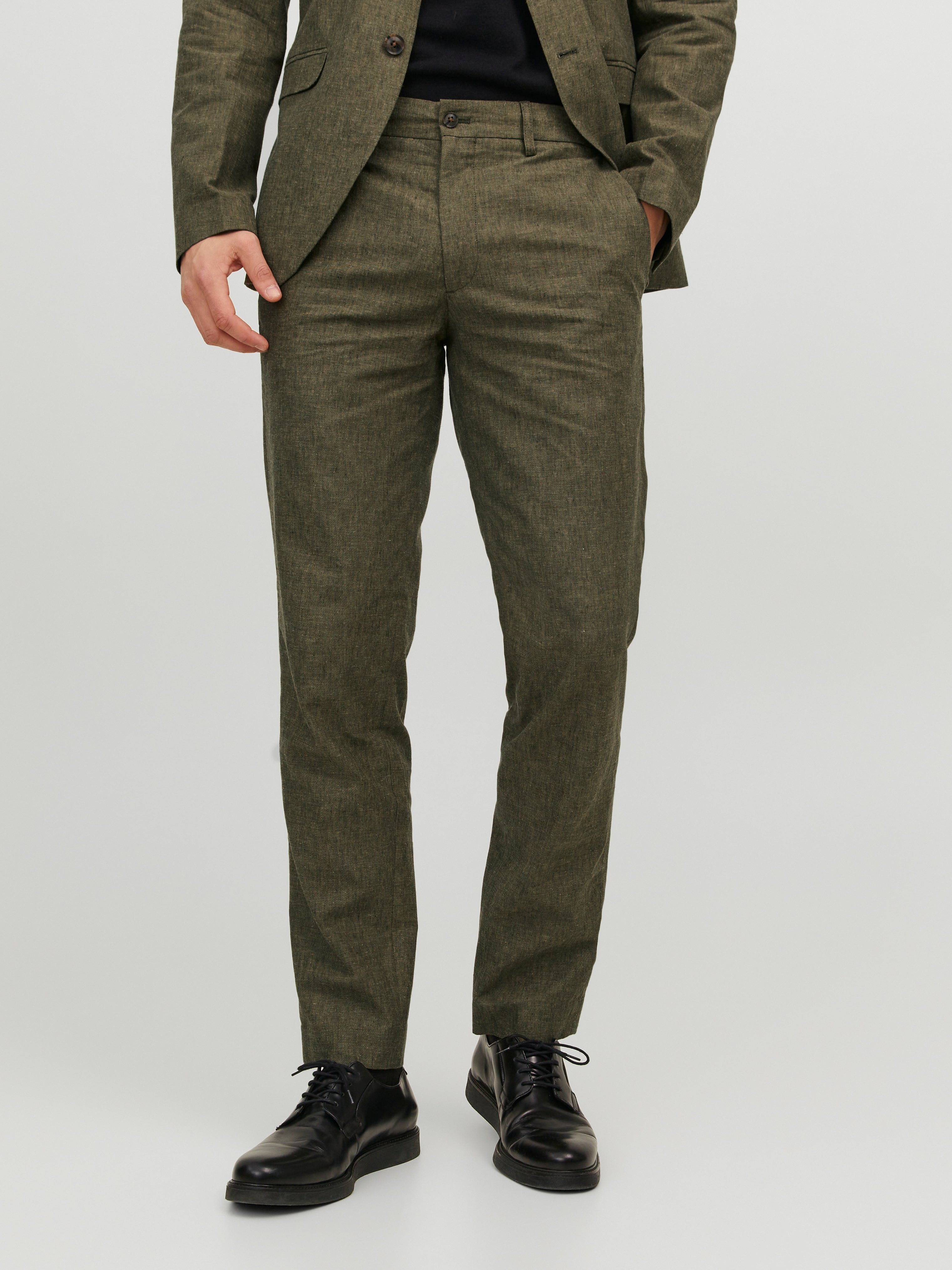 JPRRIVIERA Pantalons de tailleur Slim Fit | Gris clair | Jack & Jones JPRRIVIERA Pantalons de tailleur Slim Fit | Gris clair | Jack & Jones