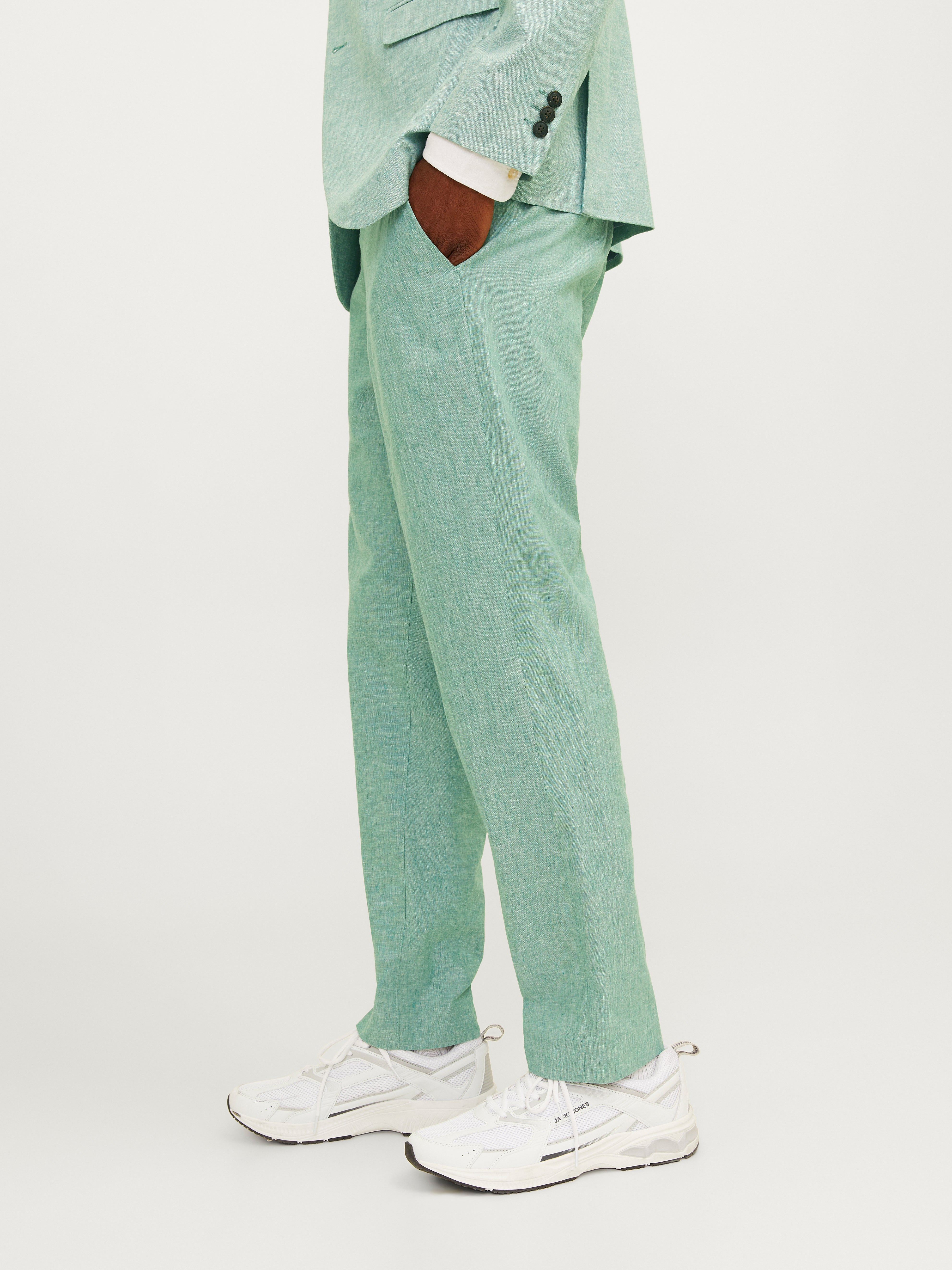 Jack & Jones JPRRIVIERA Slim Fit Tailored Trousers -Bottle Green - 12228724