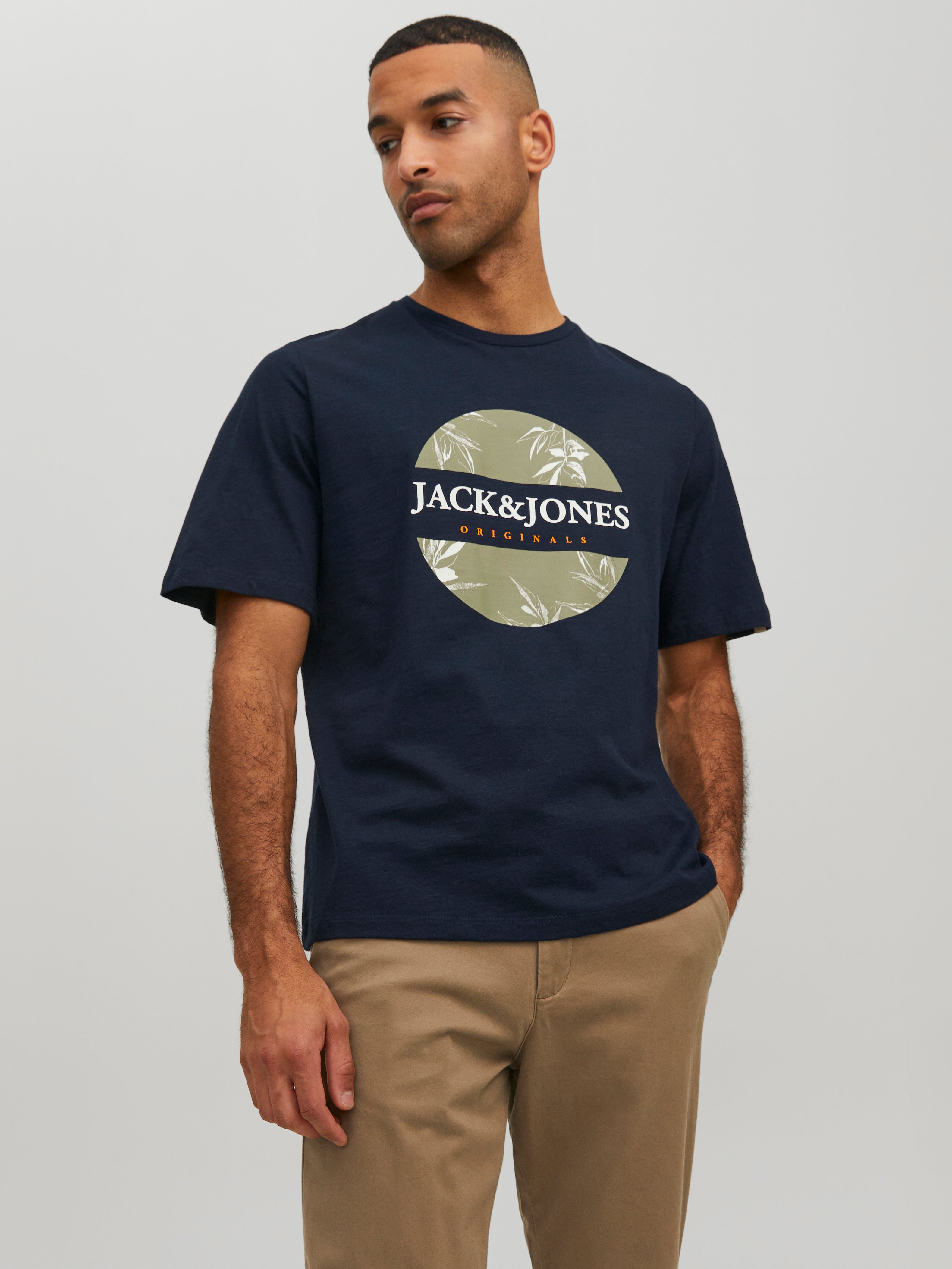 T-shirt Logo Col Rond - Jack & Jones - Modalova