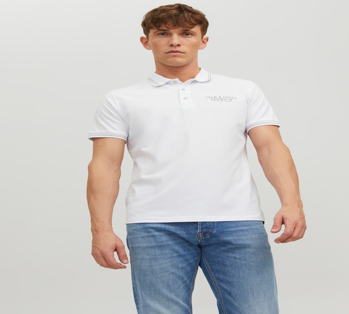 Short sleeved Polo Shirt | White | Jack & Jones®