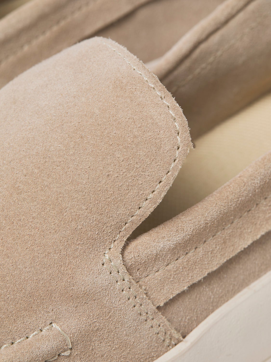 Beige suede slip hot sale on sneakers