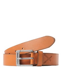 Jack & Jones Leather Belt -Cognac - 12228996