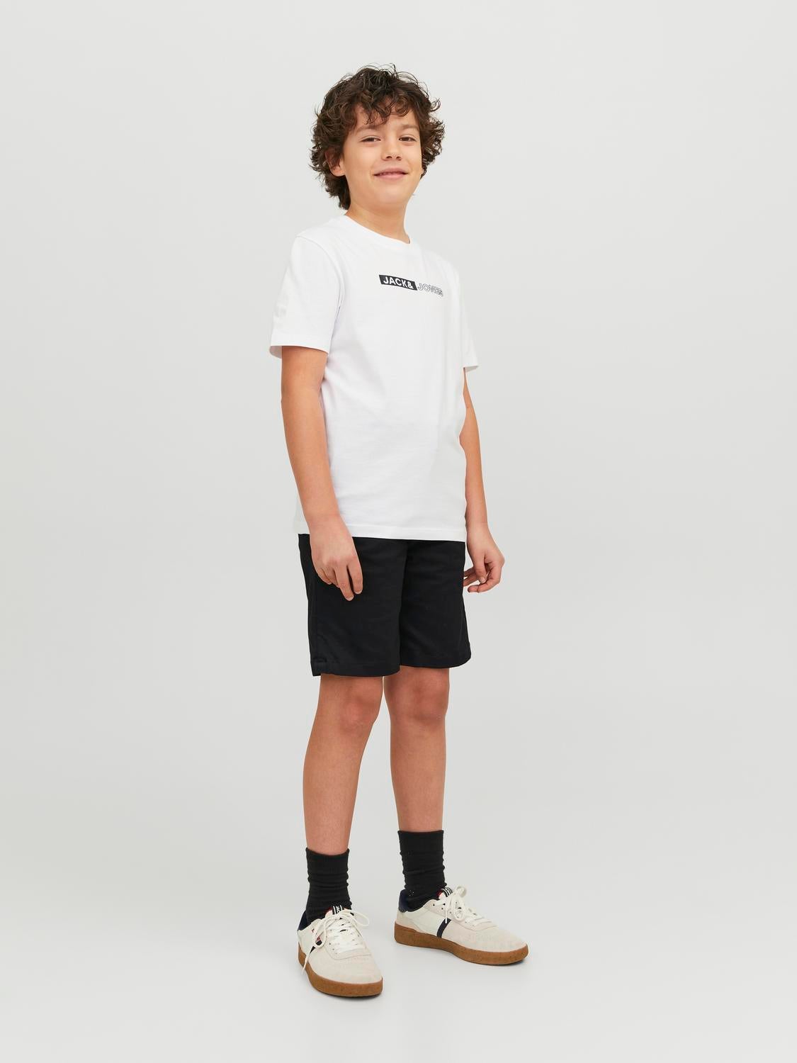 Boys black sale chino shorts