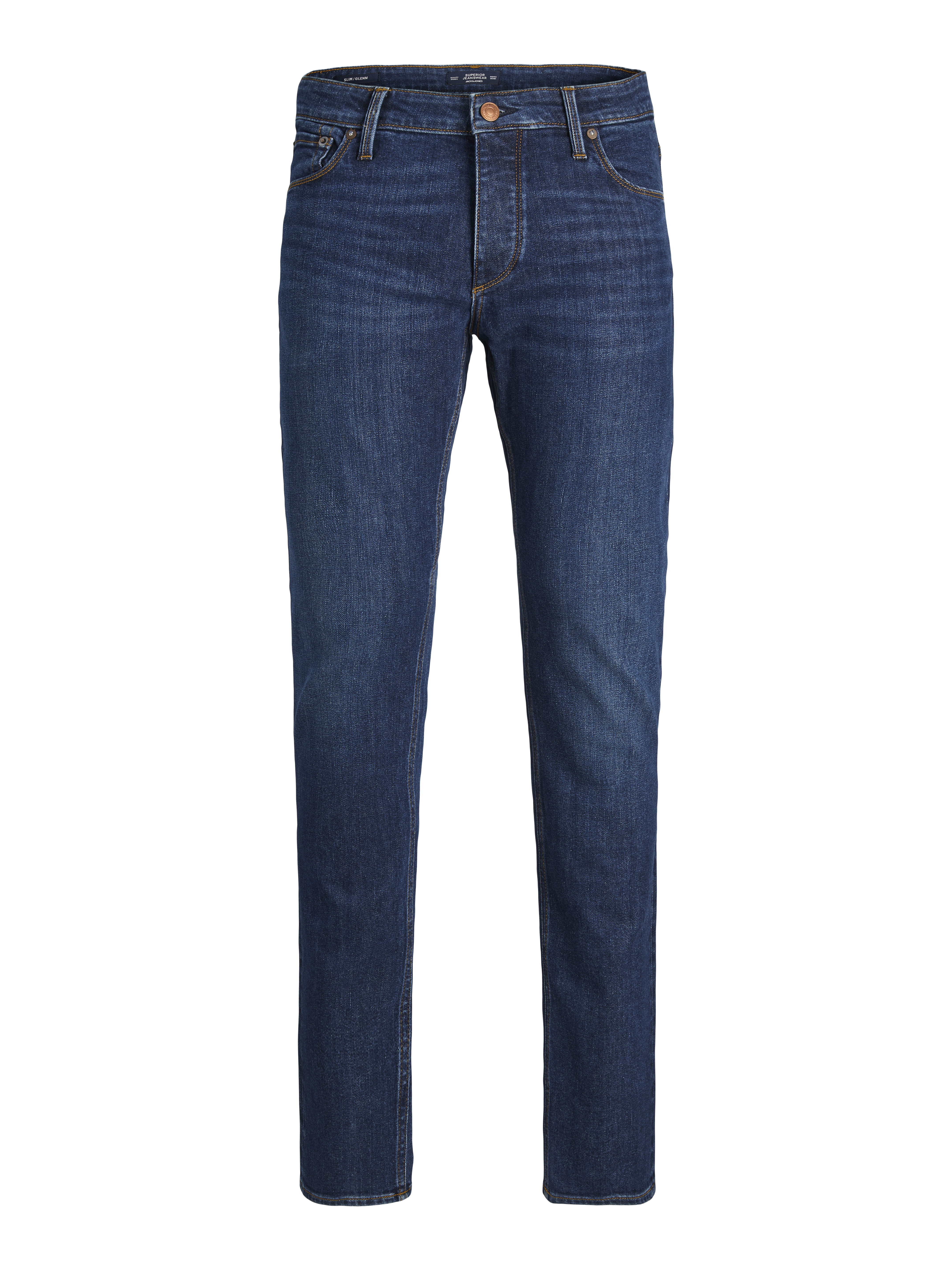 【BAON】Deep Blue Denim JJIGLENN JJEVAN AM 577 NOOS LID Slim fit jeans | Medium Blue