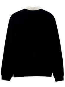 Jack & Jones Ensfarvet Sweatshirt med rund hals -Black - 12229255